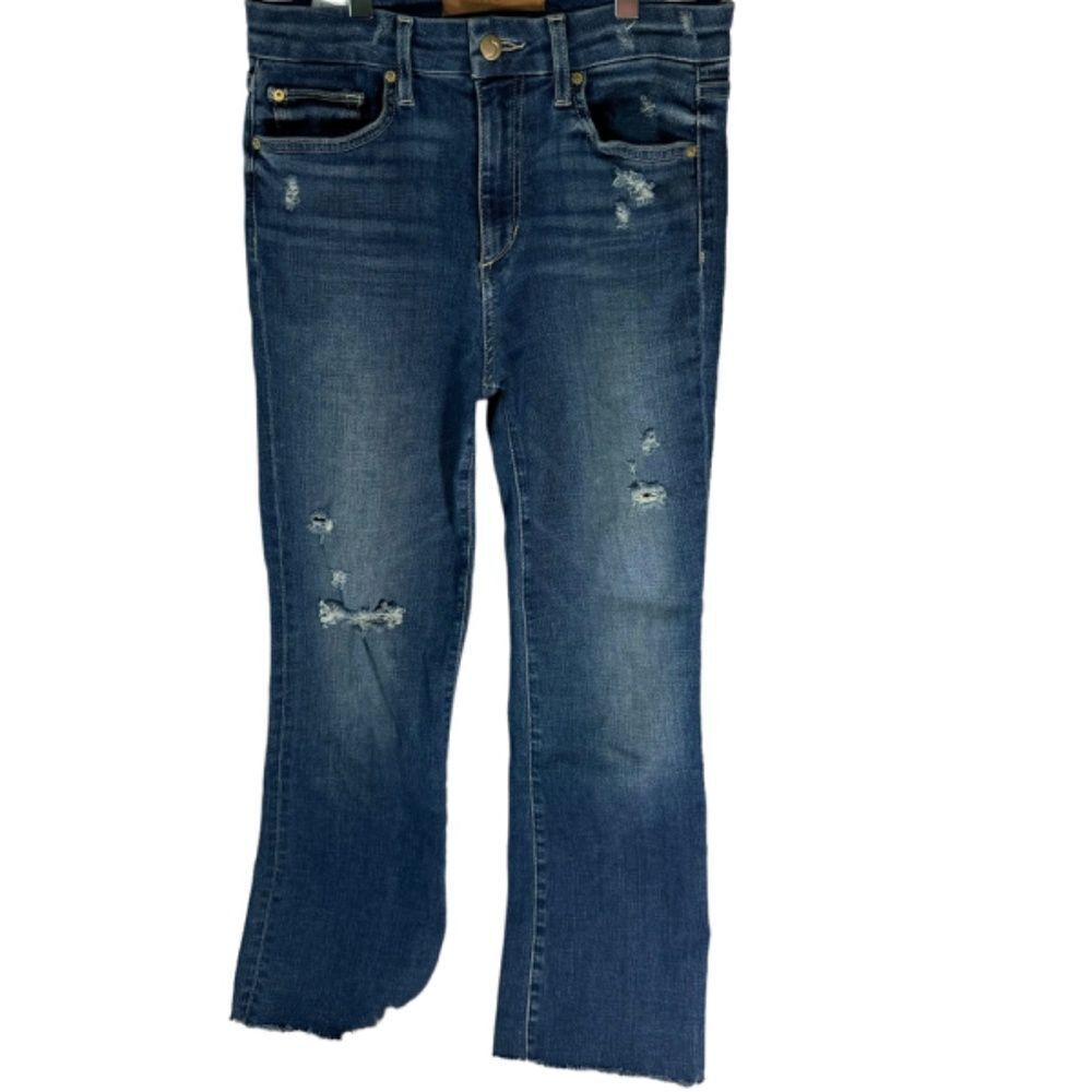 Joe's Jeans Hi (Rise)Honey Hight rise Curvy Boot Cut Ripped Raw Hem Jeans Sz  28
